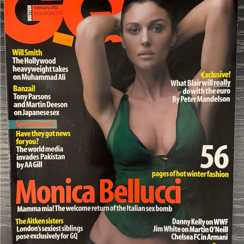 British GQ Magazine ( February 2002 ) feat. Monica Bellucci